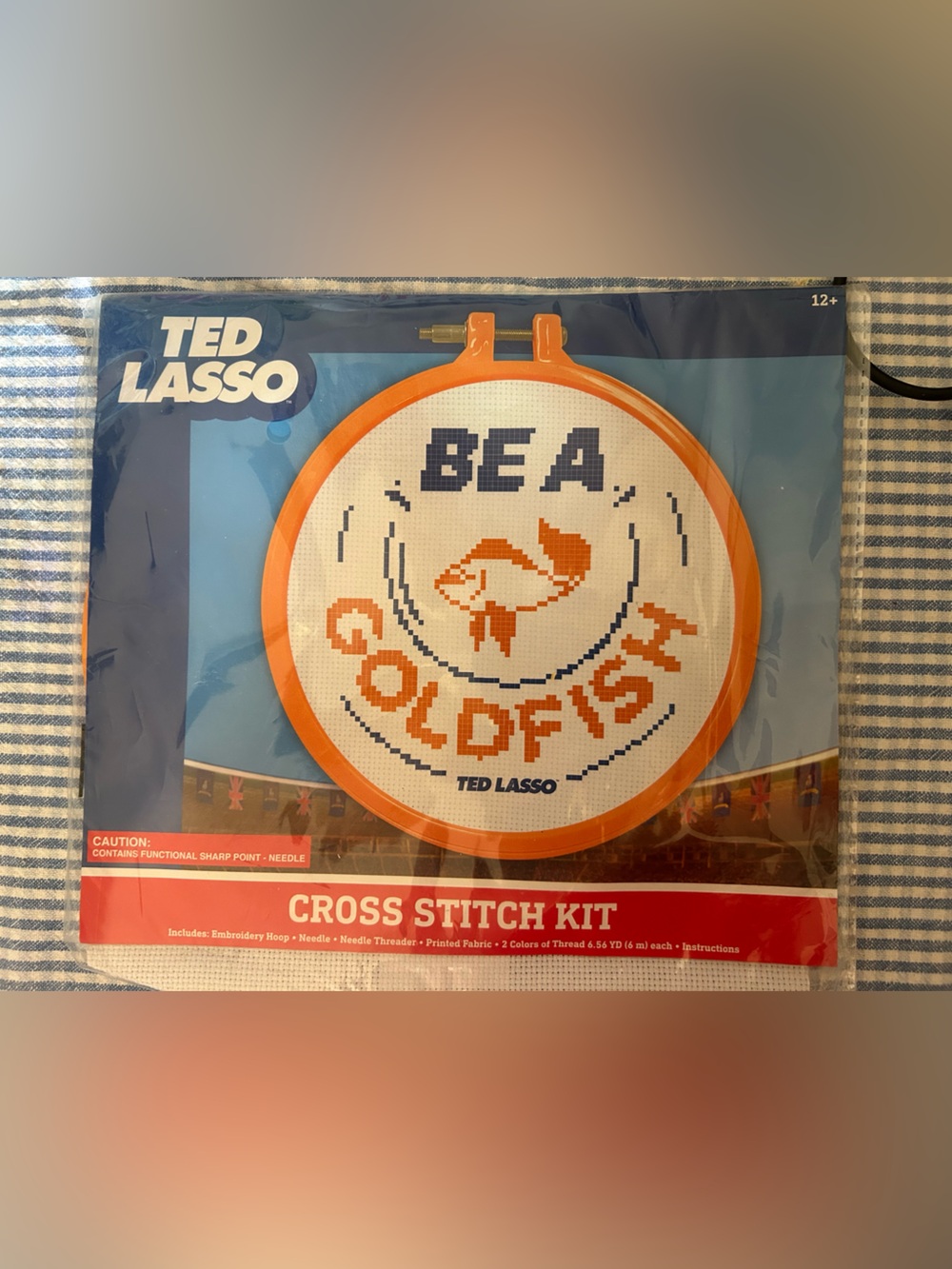 Ted Lasso "Be A Goldfish" Cross Stitch Kit NEW Needlecraft